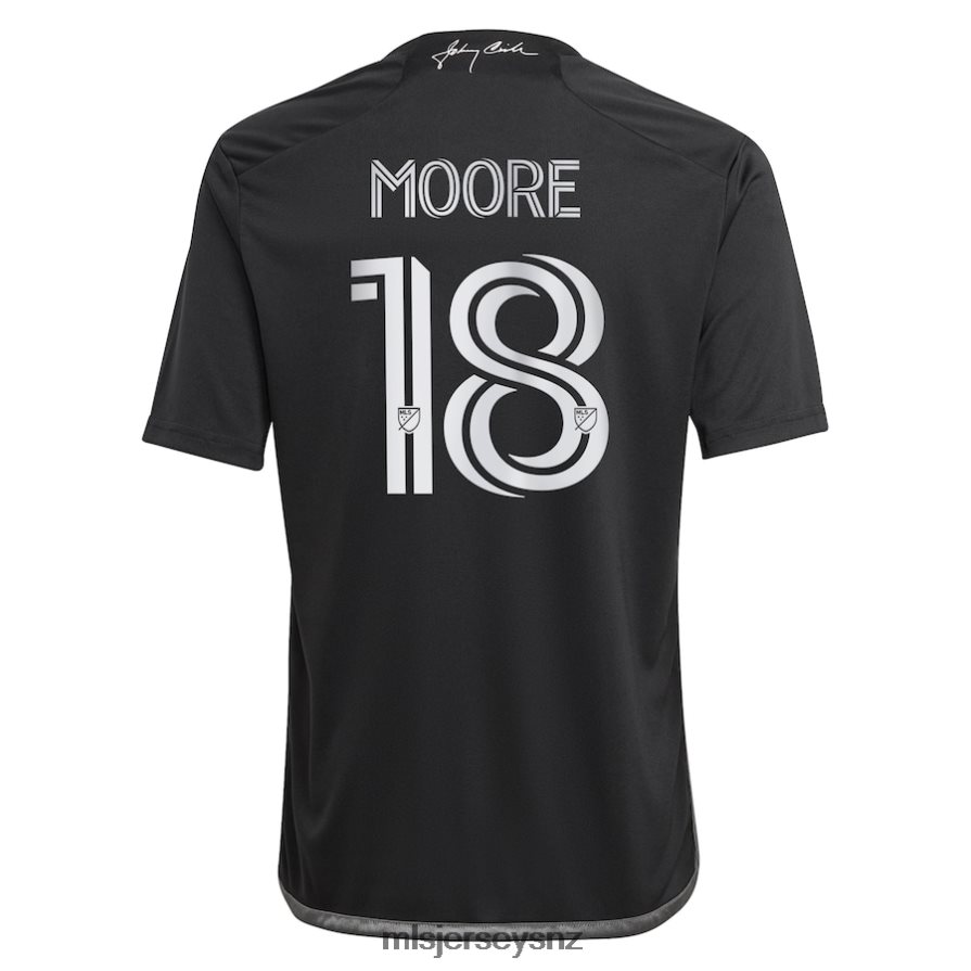 MLS Jerseys JerseyKids Nashville SC Shaq Moore Adidas Black 2023 Man In Black Kit Replica Player Jersey VRX6RJ1080