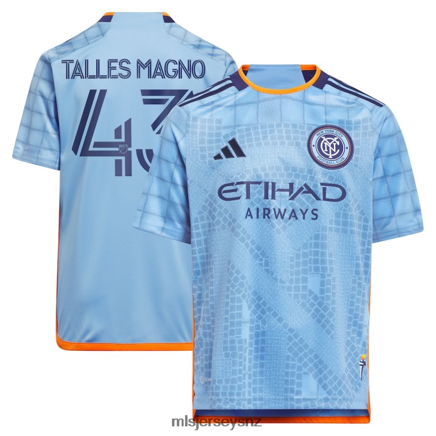 MLS Jerseys JerseyKids New York City FC Talles Magno Adidas Light Blue 2023 The Interboro Kit Replica Jersey VRX6RJ1528