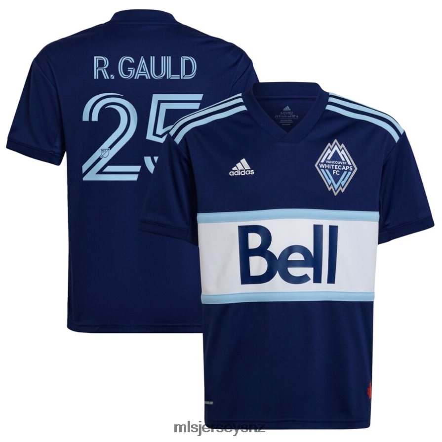 MLS Jerseys JerseyKids Vancouver Whitecaps FC Ryan Gauld Adidas Blue 2022 The Hoop & This City Replica Player Jersey VRX6RJ1268