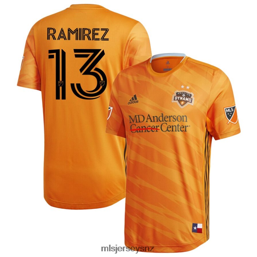 MLS Jerseys JerseyMen Houston Dynamo Christian Ramirez Adidas Orange 2020 Primary Authentic Player Jersey VRX6RJ1271