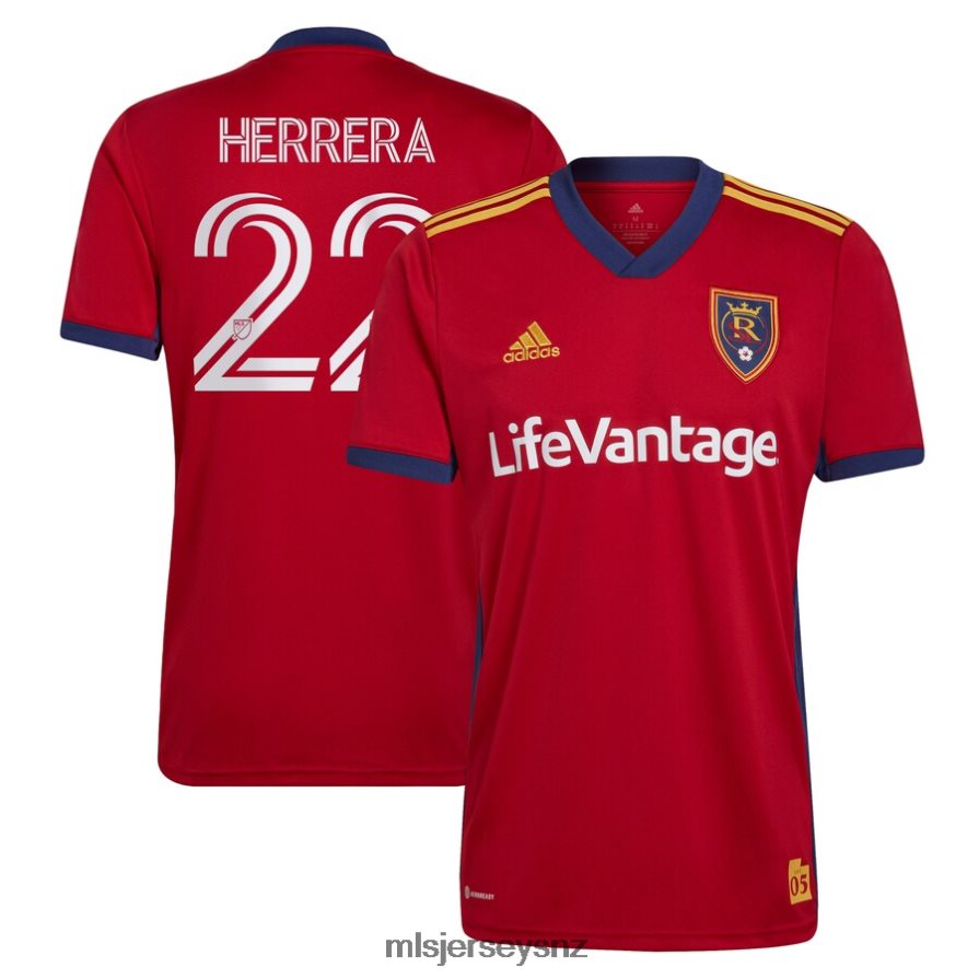 MLS Jerseys JerseyMen Real Salt Lake Aaron Herrera Adidas Red 2022 The Believe Kit Replica Player Jersey VRX6RJ1263