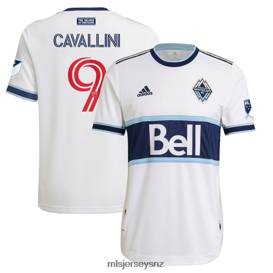 MLS Jerseys JerseyMen Vancouver Whitecaps FC Lucas Cavallini Adidas White 2021 Primary Authentic Player Jersey VRX6RJ990